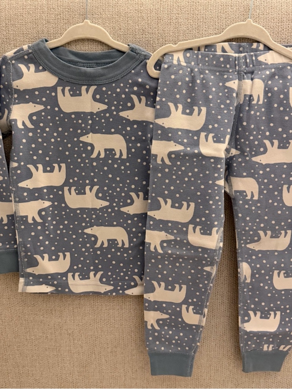 Hanna Andersson Blue Polar Bear Pajama Set
